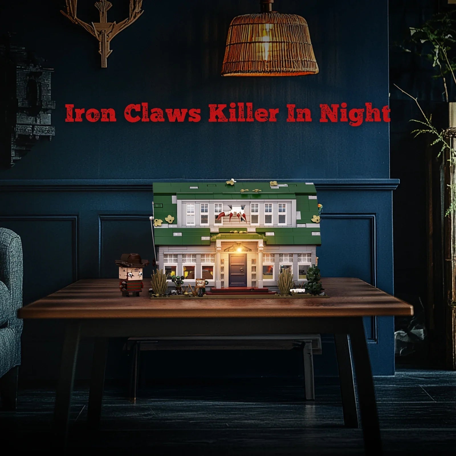 Spooky Freddyed House Building Kit - Halloween Decor for Adults - silverfoxgoods